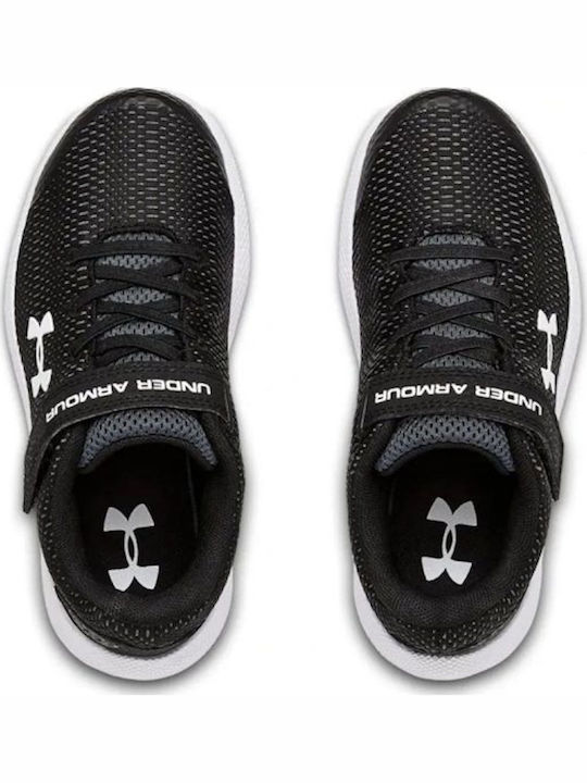 Pursuit 2 Kids Sports Shoes Running with Hoop & Loop Closure Black