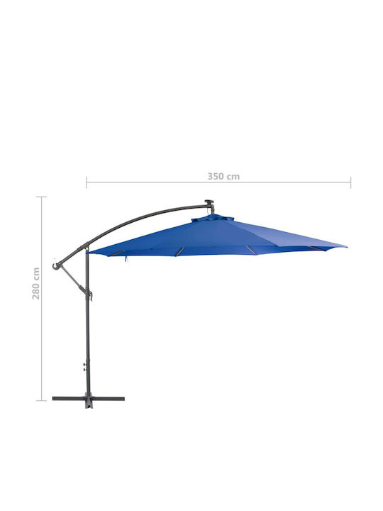 Hanging Circular Aluminum Blue Parasol Φ3.5m