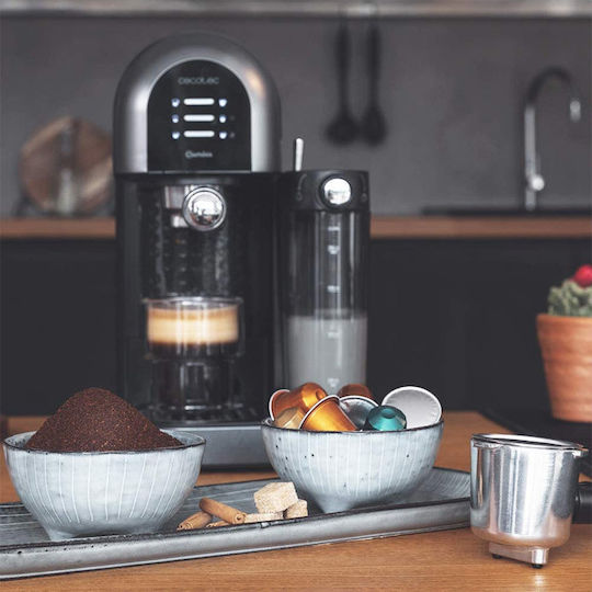 Cecotec Power Instant-Ccino 20 Chic Serie Μηχανή Espresso 1470W Πίεσης 20bar για Cappuccino Μαύρη 01590