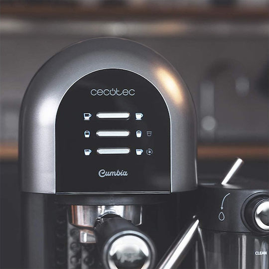 Cecotec Power Instant-Ccino 20 Chic Serie Μηχανή Espresso 1470W Πίεσης 20bar για Cappuccino Μαύρη 01590