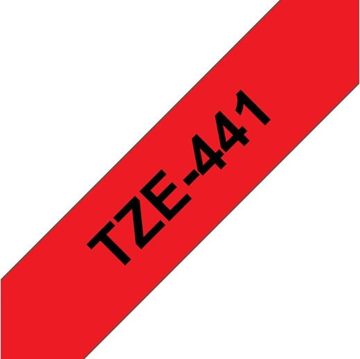 Brother TZe-441 Label Maker Tape 8m x 18mm in Red Colour Compatible with Brother TZe/TZ