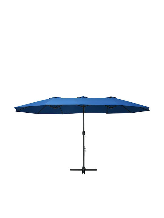 Umbrelă Rotundă Din Aluminiu Albastră Ø4,6m