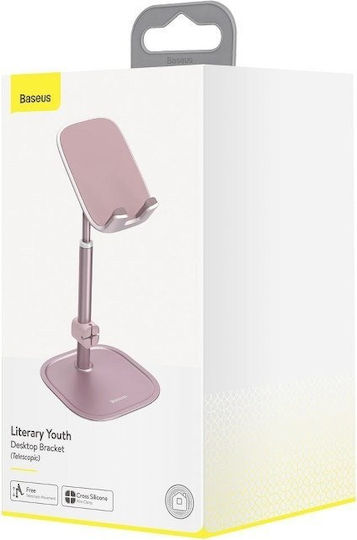 Baseus Literary Youth Aluminum Alloy Desktop Bracket Βάση Γραφείου για Κινητό σε Ροζ Χρυσό χρώμα