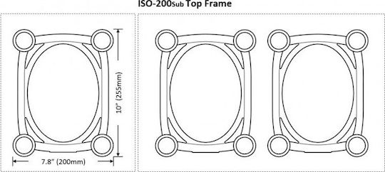 IsoAcoustics Suport difuzor pardoseală ISO-200Sub (Bucată) în culoarea Negru