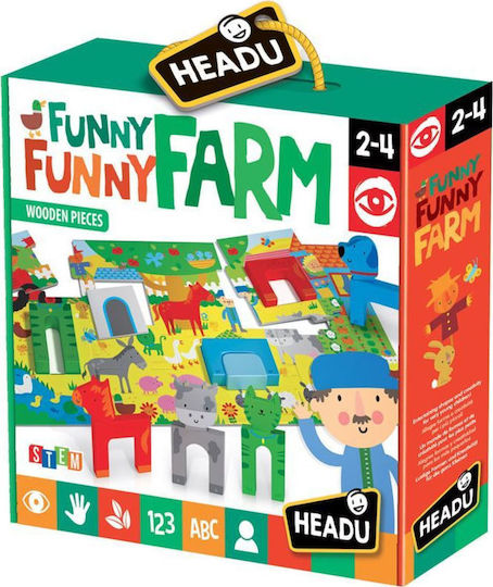 Детски Пъзел Funny Funny Farm за Над 2 години+ Години 12бр Headu