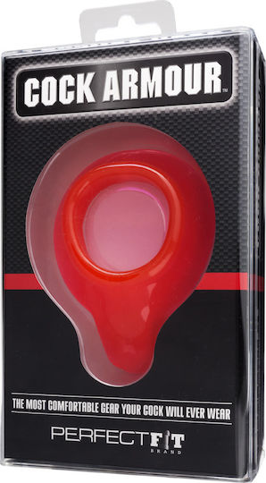 Perfect Fit Brand Cock Armour Ring Schwanz Silikon Rot