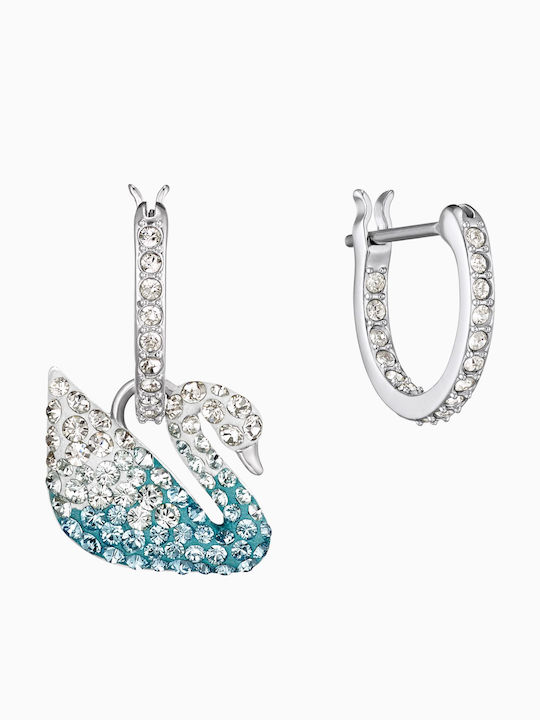 Swarovski Iconic Swan Gradation Σκουλαρίκια Κρεμαστά με Πέτρες Μπλε