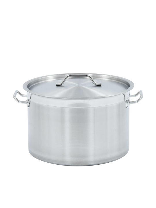 vidaXL Deep Stainless Steel Pot 32lt / 40cm
