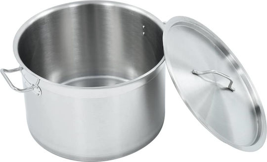 vidaXL Tiefer Edelstahl-Topf 23Es / 35cm
