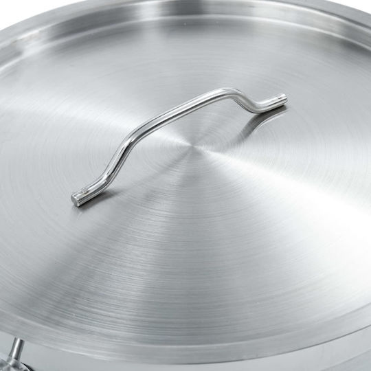 vidaXL Tiefer Edelstahl-Topf 23Es / 35cm