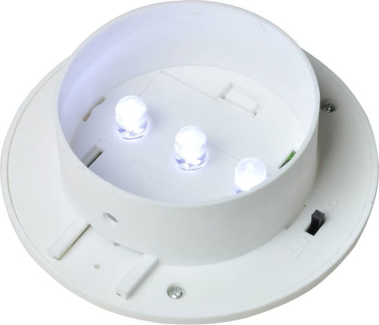 vidaXL Set of 12 Wall Solar Lights 0.6W Cold White with Photocell 12cmx6.35cmcm