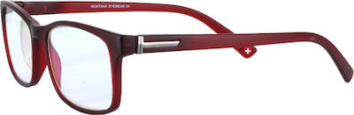 Montana Eyewear BLF73 Reading Glasses +1.50 in Burgundy color BLF73