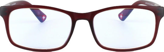 Montana Eyewear BLF73 Reading Glasses +2.50 in Burgundy color