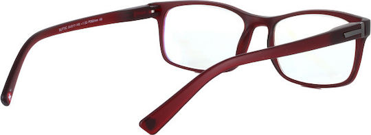 Montana Eyewear BLF73 Reading Glasses +2.50 in Burgundy color