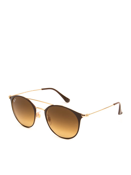 Ray Ban Double Bridge Unisex Ochelari de soare cu Maro Cadru și Maro Degradati Lentilă RB3546 9009/85