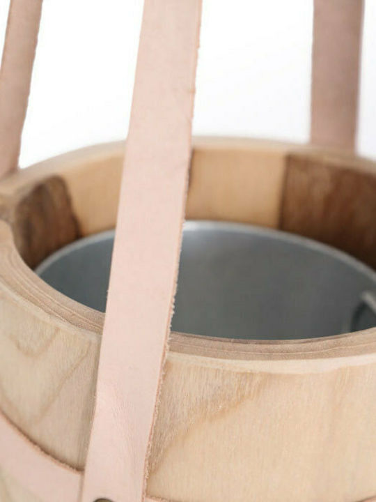 Soulworks Planter Bullet Hanging Hanging Planter Wooden Brown 18x18x100cm.