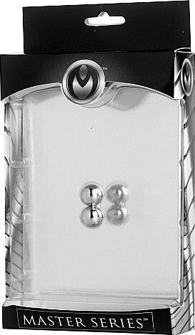 XR Master Series Magnus Magnetic Orbs Brustwarzenklemmen in Silber Farbe