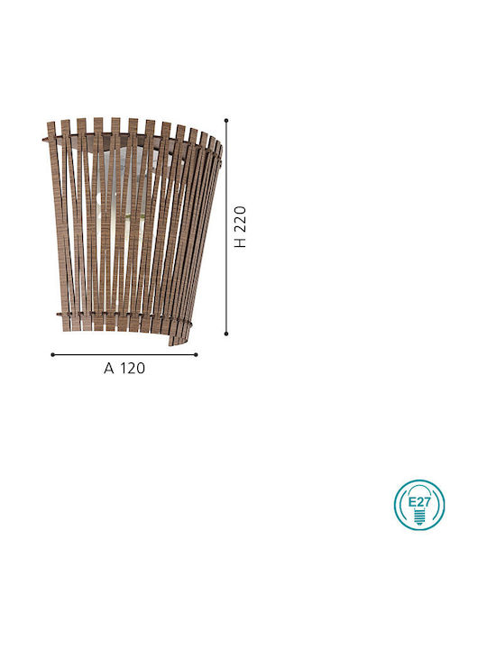 Eglo Sendero Lamp Wall Brown 24x22cm Eglo Sendero Lamp Wall Brown 24x22cm