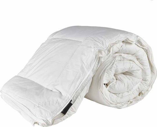Kentia Завивка King Size с Пълнеж Холофайбър 260x240см 4 Сезона Бяла 400 GSM 13.5 Togs