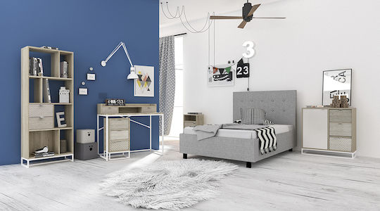 Σεκρετέρ Nak 100x50x88εκ. Λευκό / Sonoma