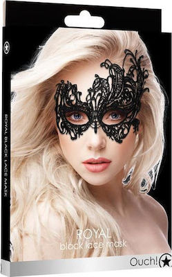 Shots Ouch Royal Black Lace Mask in Schwarz Farbe OU321BLK