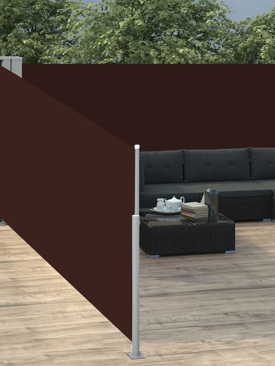 vidaXL Garden Sideway Sunshade Roller Brown 1x10cm
