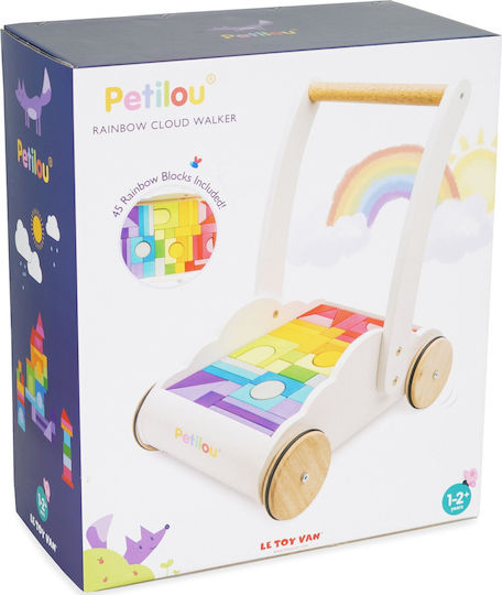 Le Toy Van Blocks Rainbow Cloud Walker Wooden for 1-3 years old Years 45pcs