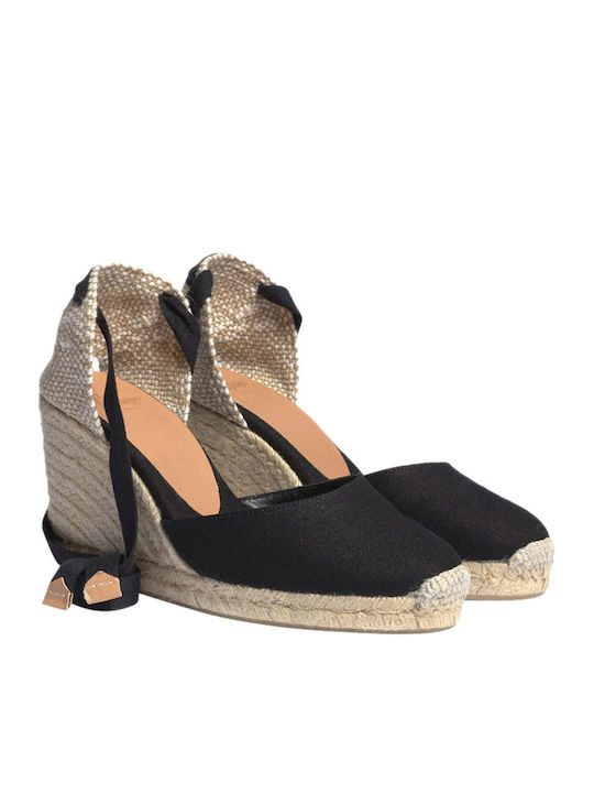 Castaner Carina Platforme dama în stil espadrile Negre