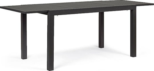 Masa pentru spații exterioare Aluminiu Extensibil Hilde Gri 140(+70)x77x75buc