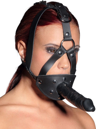 Zado Head Harness with Dildo Φίμωτρο σε Μαύρο Χρώμα
