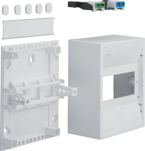 Hager Mini Gamma Wall mounted 6-Elements Fuse Box with 1 Row W146xH180xD82mm GD106N