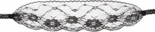 Cottelli Collection Lace Face Mask BDSM Μάσκα σε Μαύρο Χρώμα