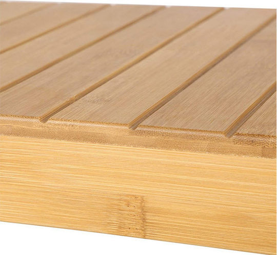 Bamboo Shoe Organizer with 2 Shelves Beige 70x28x45cm