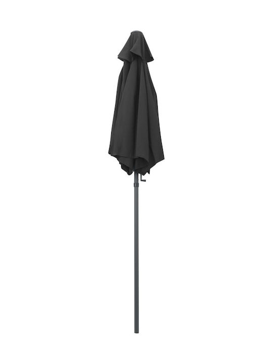 Round Aluminum Garden & Terrace Parasol Grey Diameter 2m