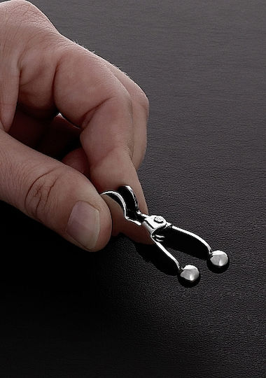 Triune Balls Pincher Nipple Clamps Cleme pentru Sfârcuri în Culoare Gri