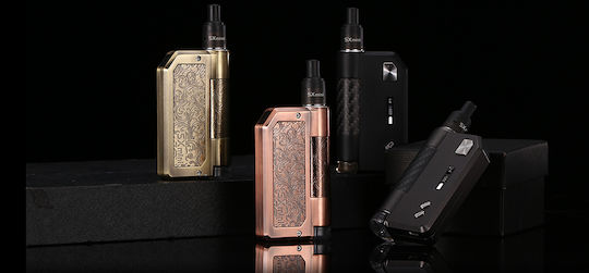 SXmini Auto Squonker Kit Pod Mod 3.5ml cu Baterie Încorporată 1400mAh bronz antic