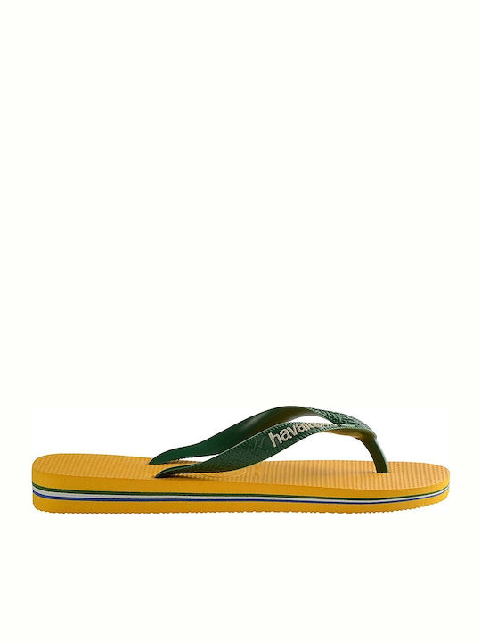 Kinder Flip Flops Grün Brasil Logo