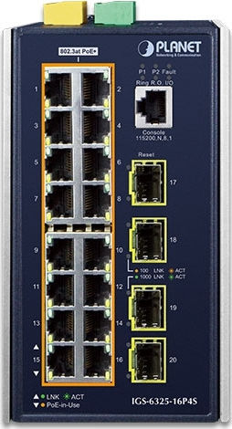 Planet IGS-6325-16P4S Managed L3 Switch με 16 Θύρες Gigabit (1Gbps) Ethernet και 4 SFP Θύρες