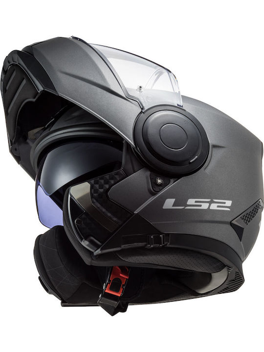 LS2 Scope FF902 Matt Titanium Κράνος Μηχανής Flip-Up ECE 22.05 1650gr με Sunvisor