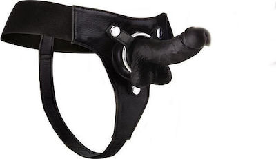 Shots Ouch Realistic Strap-On Harness with Dildo 18cm Black