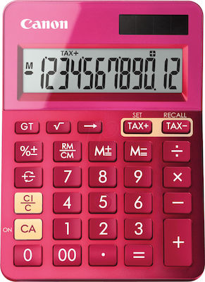 Canon Αριθμομηχανή Λογιστική LS-123K 12 Ψηφίων σε Ροζ Χρώμα