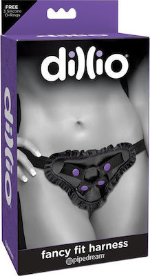 Pipedream Dillio - Fancy Fit Harness Purple 5cm