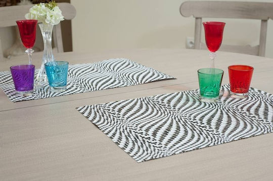 Teoran Placemat Plastic Gray 45x30cm 4pcs
