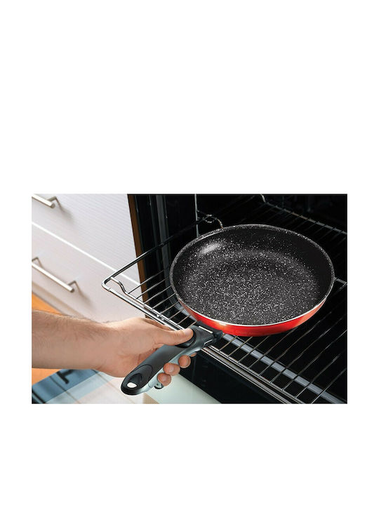 Berlinger Haus Metallic Line Cookware Set of Aluminum with Stone Coating Burgundy Collection 12pcs
