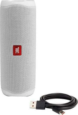 JBL Flip 5 Waterproof Bluetooth Speaker 20W with Battery Life up to 12 hours White