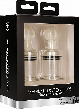 Shots Ouch Suction Cup Medium Αναρροφητής Θηλών Διάφανος 2τμχ