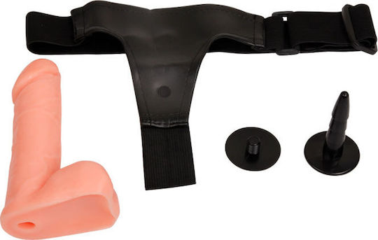 Baile Sensual Comfort Strap-On Harness με Dildo 17.5cm στο χρώμα του δέρματος