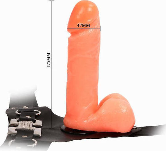 Baile Jessica Strap-On Harnașament cu Dildo 18.2cm în Culoare Flesh