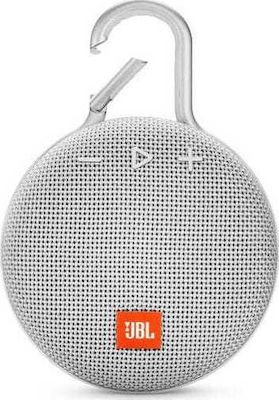 JBL Clip 3 Waterproof Bluetooth Speaker 3W with Battery Duration up to 10 hours White