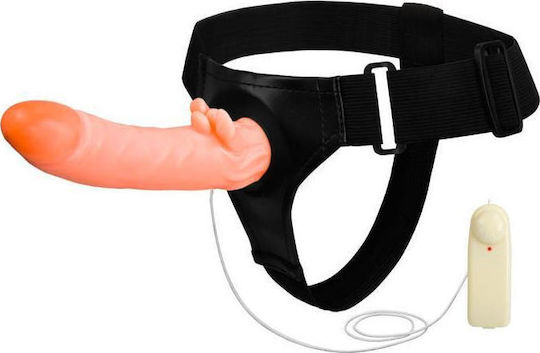 Baile Ultra Passionate Harness Sensual Comfort Strap-On Harness with Dildo 21cm and Vibration in skin color